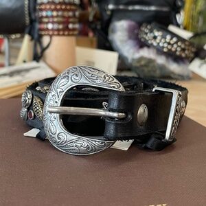 Campomaggi Embellished Belt in Nero